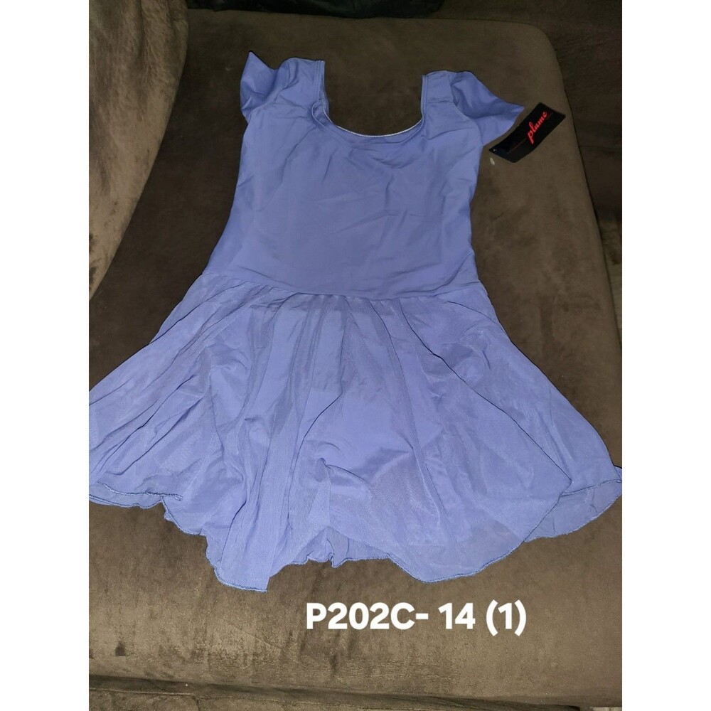 BLUE Plume Skirted dance Leotard - P202C SIZE 14